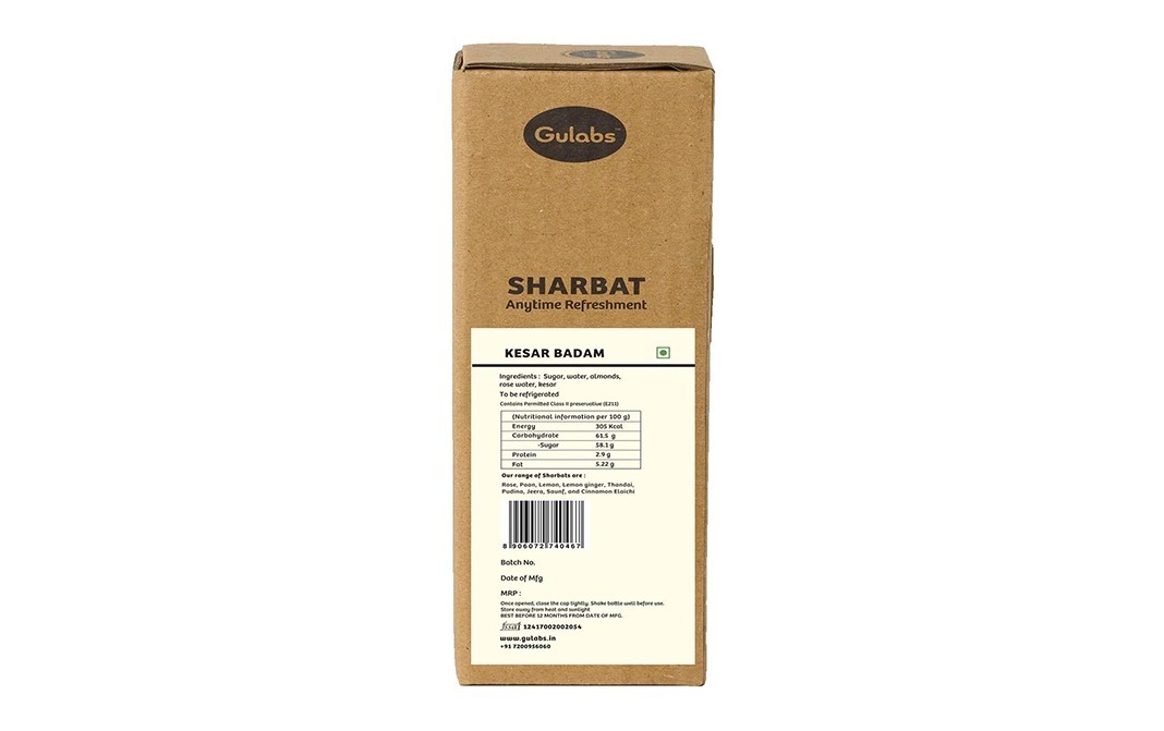 Gulabs Kesar Badam    Bottle  500 millilitre